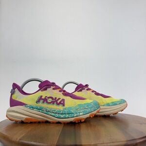 Big Kids Hoka One One Speedgoat 6 Green Trail Running Sneakers Size 7 M MD GUC